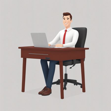 仕事中のプロフェッショナル  AI画像