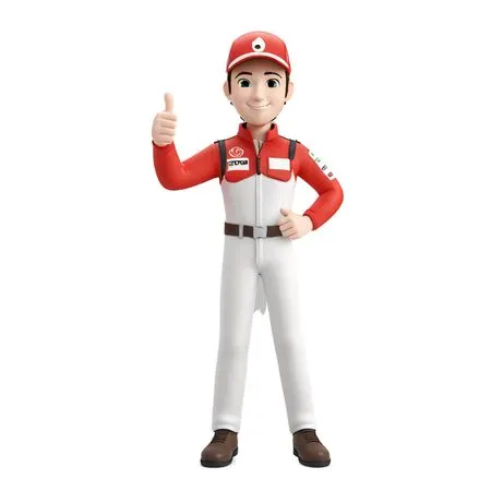 Racing Driver Giving Thumbs Up  AI Image