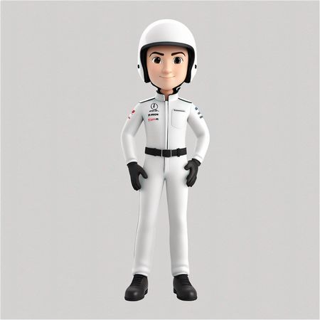 Racing Driver In Full Driving Suit  AI Image