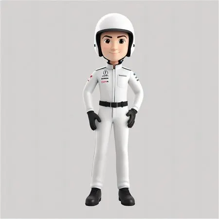 Racing Driver In Full Driving Suit  AI Image
