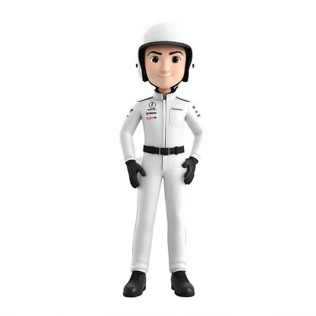 Racing Driver In Full Driving Suit AI Image