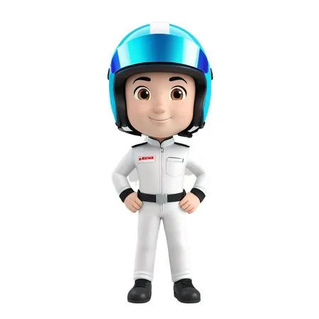 Racing Driver In Full Driving Suit  AI Image