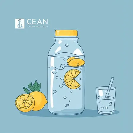 Refreshing Lemon Drink  AI Image