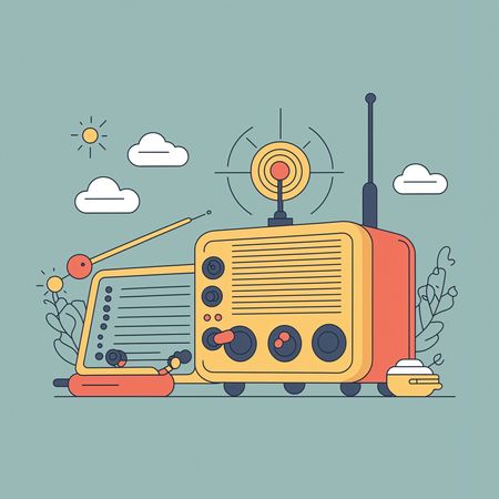 Retro Radio With Antennas  AI Image