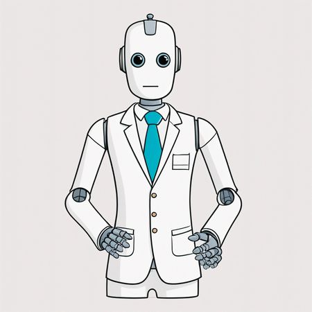 Robot con traje  Imagen AI