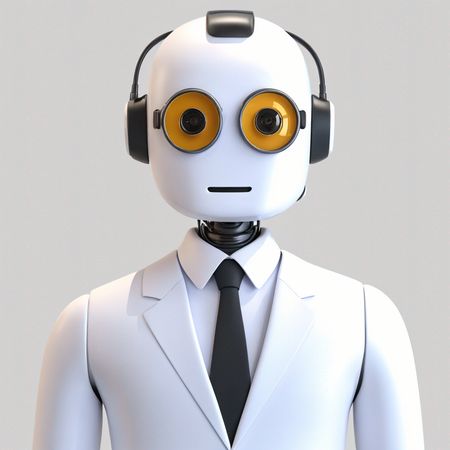 Robot humanoide con atuendo formal  Imagen AI