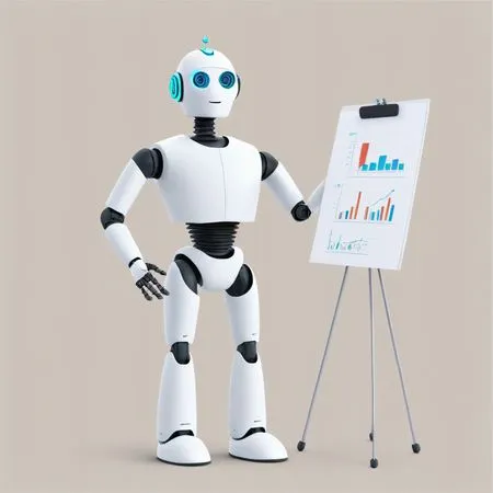 Robot Presenting Data Charts  AI Image