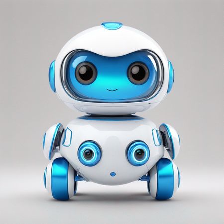 Robot simpático y amigable con un diseño futurista  Imagen AI