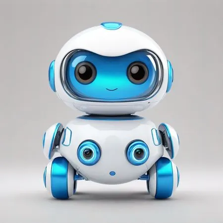 Robot simpático y amigable con un diseño futurista  Imagen AI