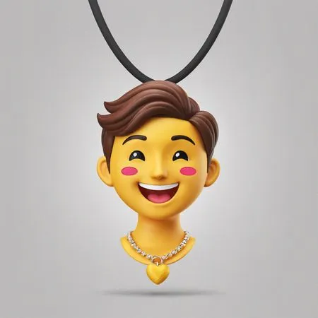 Rosto de Homem com Colar  Imagem de IA