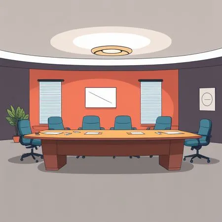 Salle de conférence moderne avec table et chaises  AI Image