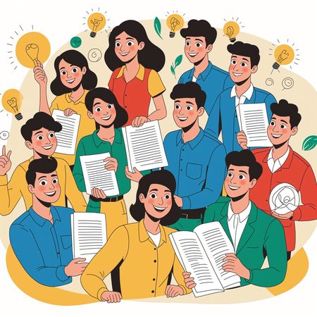 Séance de brainstorming en groupe  Image IA