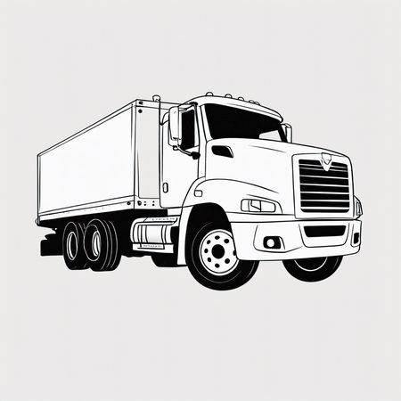 Semi Delivery truck  AI Image