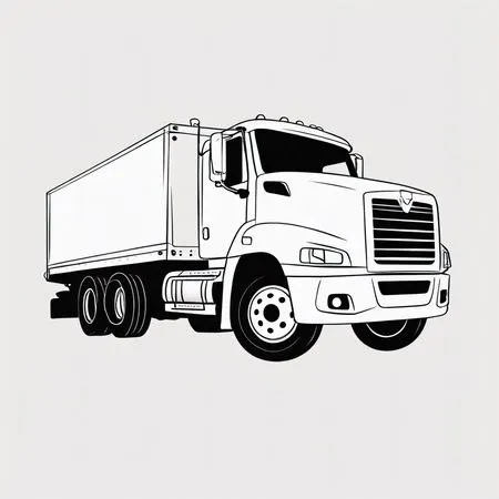 Semi Delivery truck  AI Image