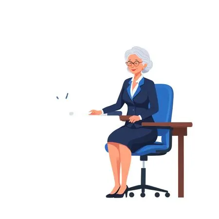 Senior Businesswoman At Her Desk  AI Image