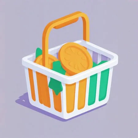 Shopping Basket With Oranges  AI Image