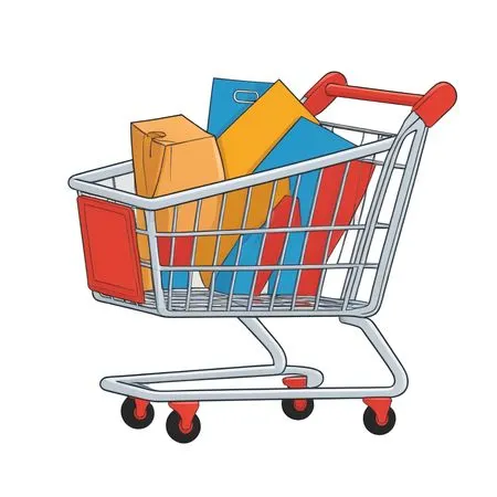 Shopping Cart With Goods  AI Image