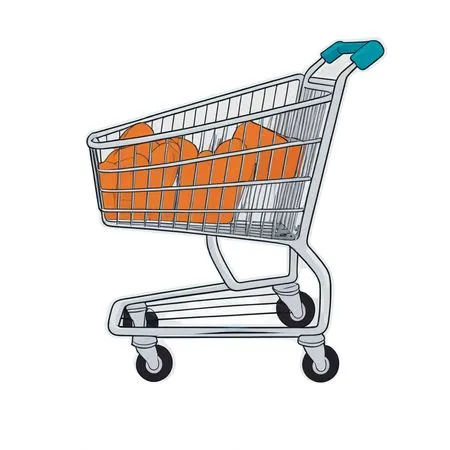 Shopping Trolley With Bags  AI Image
