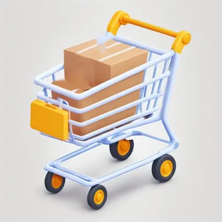 Shopping Trolley with parcel  AI Image