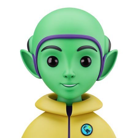 Smiling Alien Character  AI Image