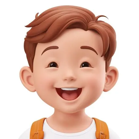 Smiling Boy Character  AI Image