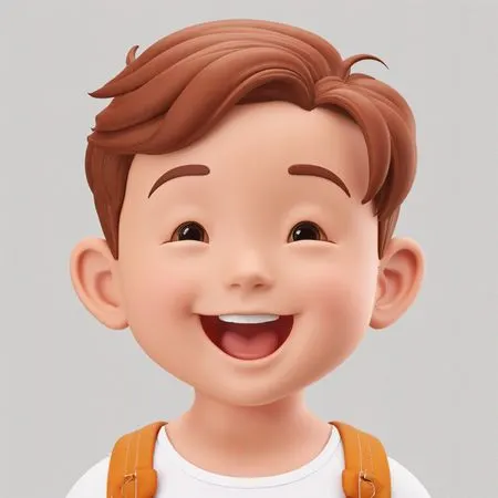 Smiling Boy Character  AI Image