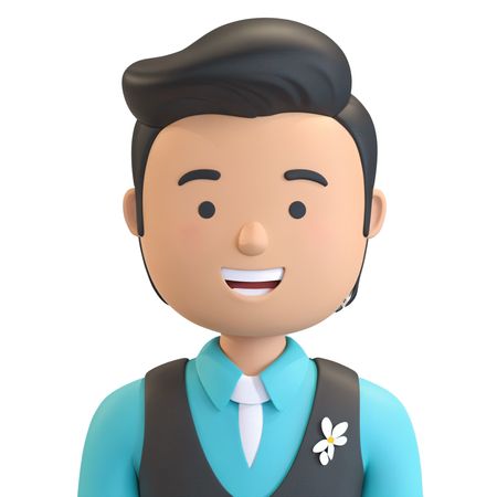 Smiling Boy wearing suit and tie  AI Image