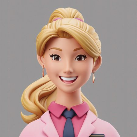 Smiling business Woman in suit  AI Image