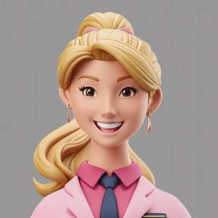 Smiling business Woman in suit  AI Image