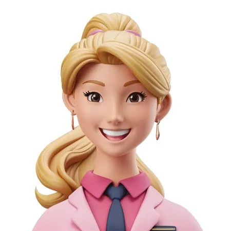 Smiling business Woman in suit  AI Image