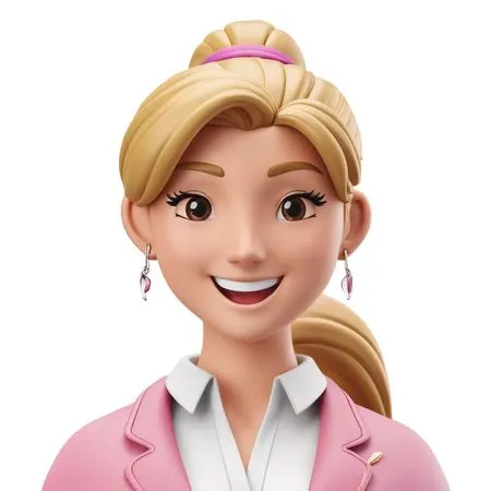 Smiling business Woman in suit  AI Image
