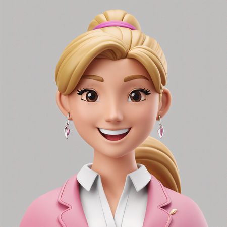 Smiling business Woman in suit  AI Image