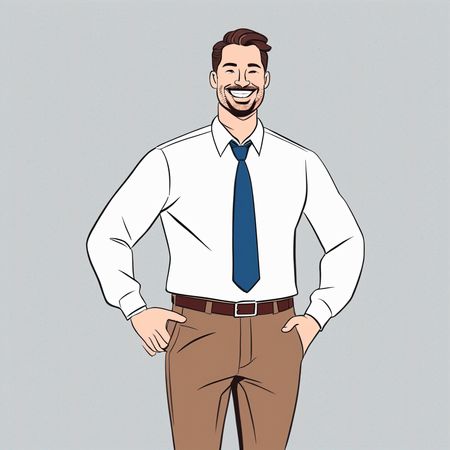 Smiling Businessman In Professional Attire  AI Image