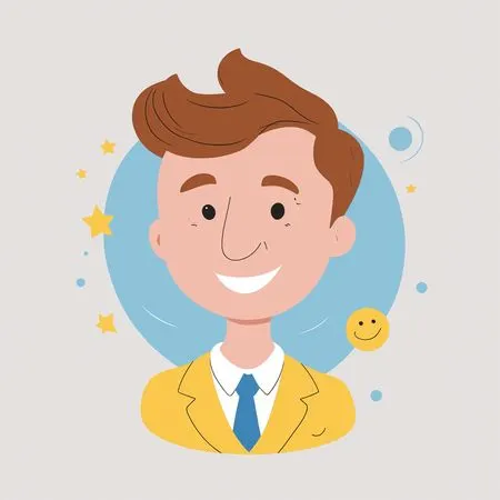 Smiling Businessman In Suit  AI Image