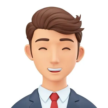 Smiling Businessman In Suit  AI Image