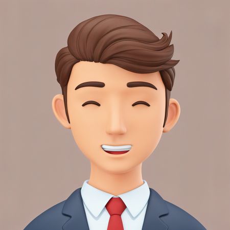 Smiling Businessman In Suit  AI Image
