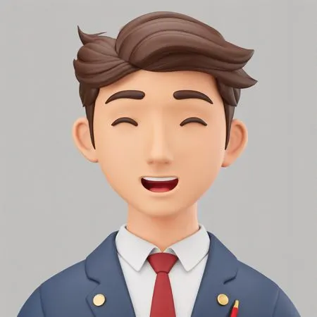 Smiling Businessman In Suit  AI Image