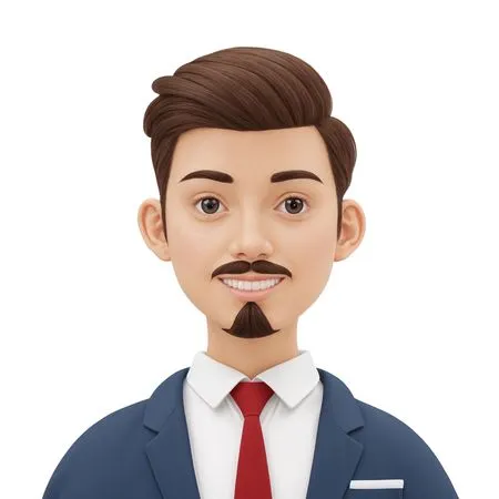 Smiling businessman wearing suit  AI Image