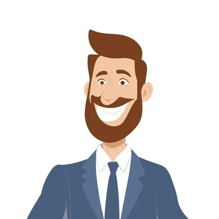 Smiling Businessman wearing Suit  AI Image