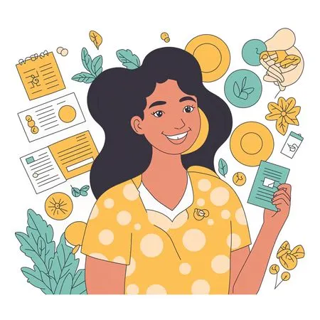 Smiling Businesswoman With Documents  AI Image