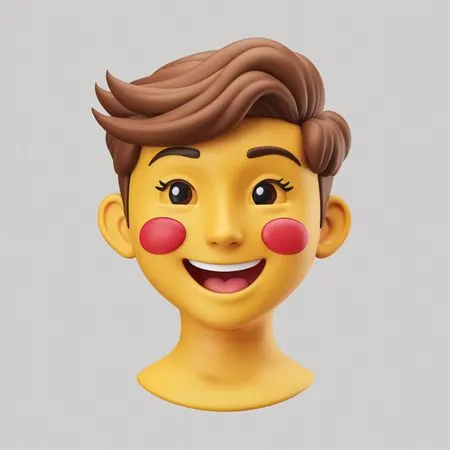 Smiling Emoji Character  AI Image