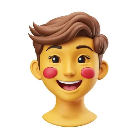 Smiling Emoji Character  AI Image