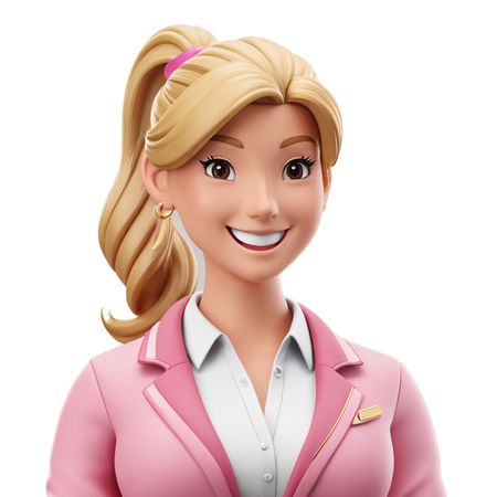 Smiling Female in suit  AI Image