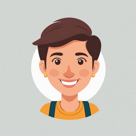 Smiling Girl Earrings  AI Image