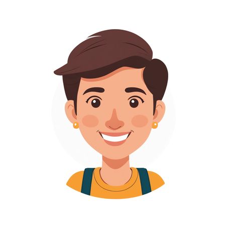 Smiling Girl Earrings  AI Image