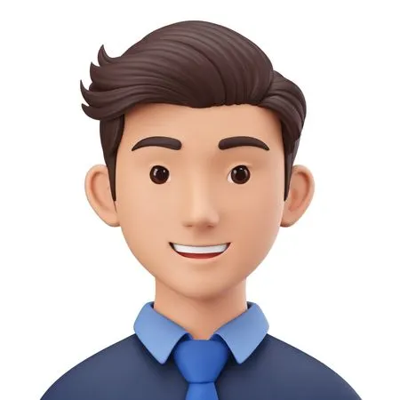 Smiling Male Avatar  AI Image