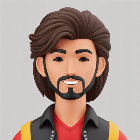 笑顔の男性キャラクター  AI画像