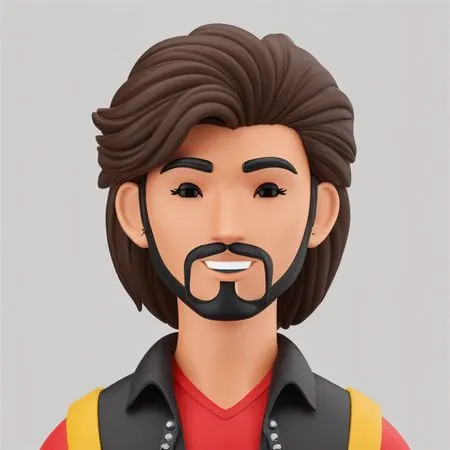 笑顔の男性キャラクター  AI画像