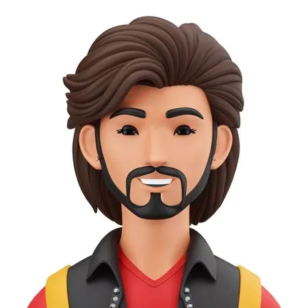 Smiling Male Character  AI Image