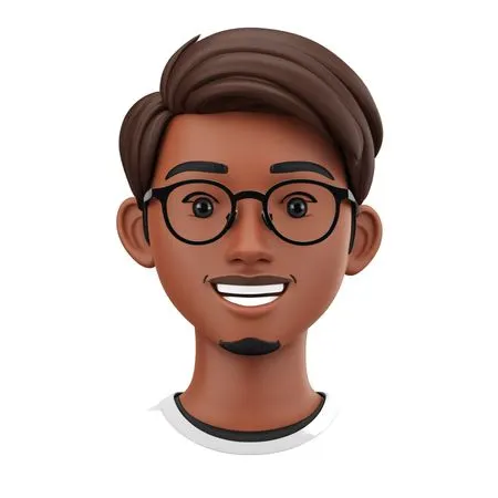 Smiling Male Character  AI Image